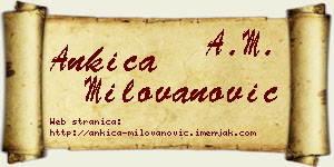 Ankica Milovanović vizit kartica